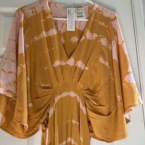 Kimono style dress in tie dye